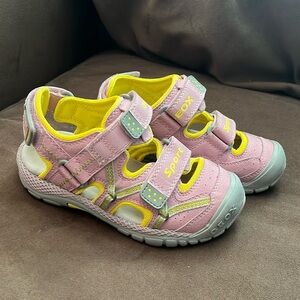 Geox Velcro Pink Yellow Summer Beach Sport Sandals
